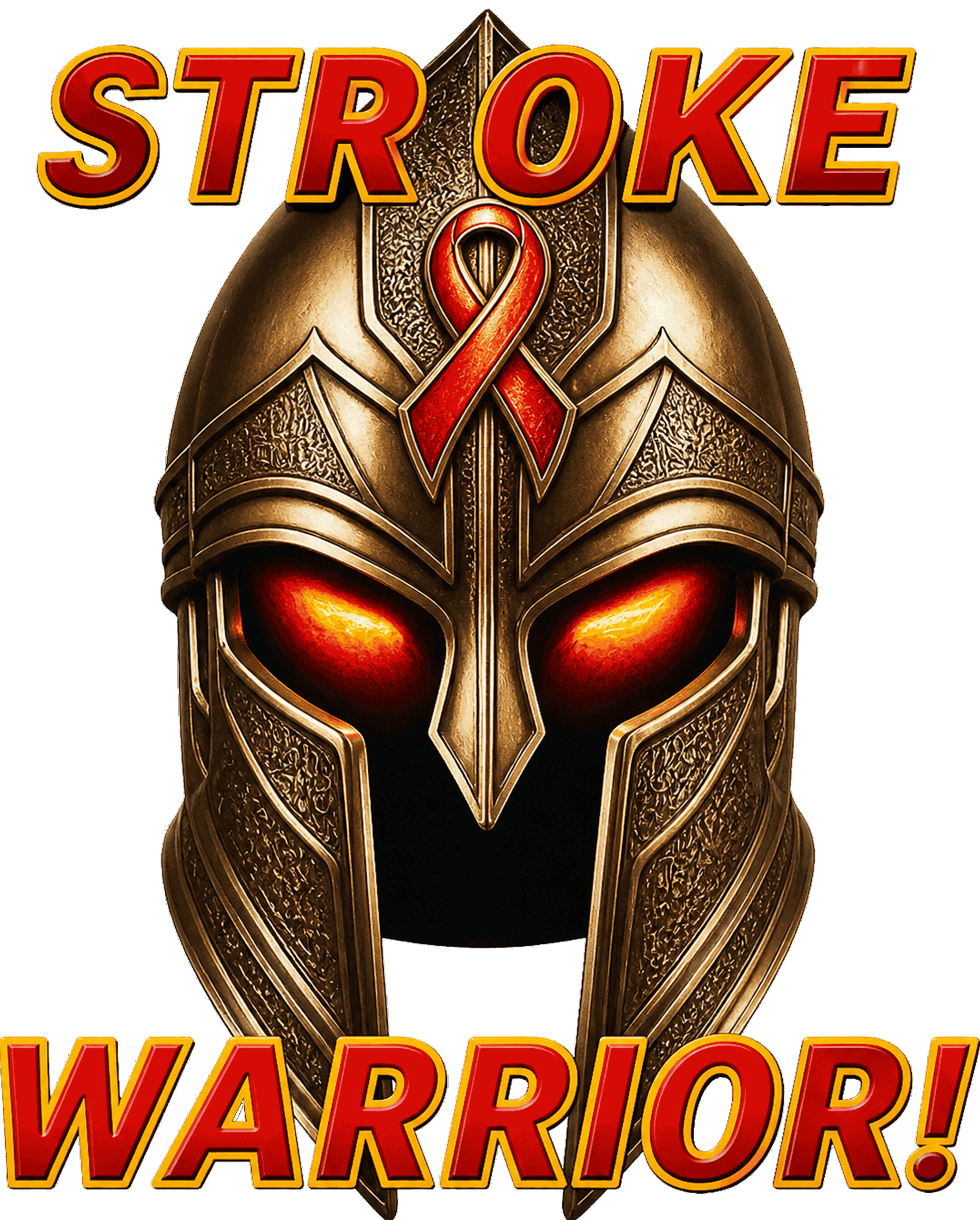 Stroke Warrior Gifts logo featuring a Spartan warrior helmet symbolizing strength, courage, recovery, and empowerment for stroke survivors